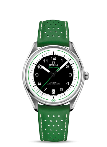 Omega Seamaster Master Co-Axial 39.5 Olympic Timekeeper Stainless Steel / Black / Green